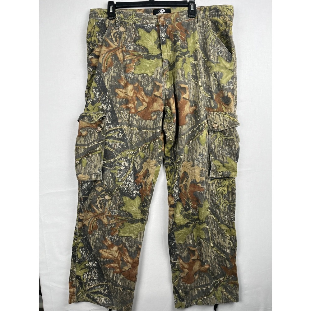 Mossy Oak Obsession Camo Cargo Hunting Pants Mens 40x31 Green Brown Tree Pattern